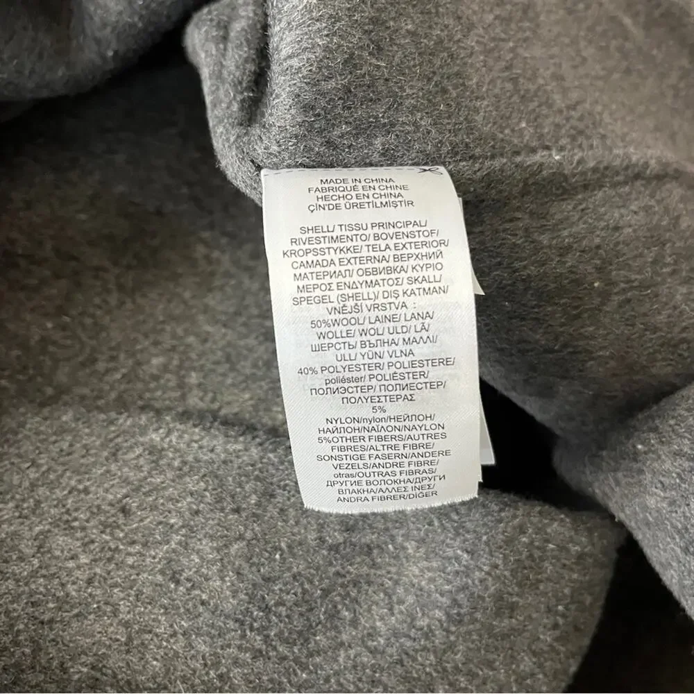 Lauren Ralph Lauren Belted Wool Blend Wrap coat gray - 14 - Picture 11 of 11